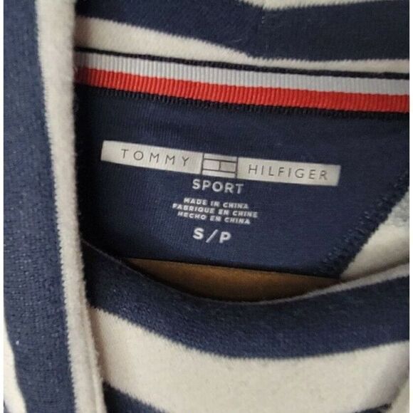 Tommy Hilfiger Womens Striped Pullover Funnelneck Pullover top SZ SMALL PETITE - Picture 4 of 5